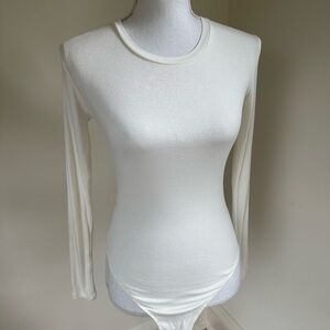 ZARA cream Colored Bodysuit size Small